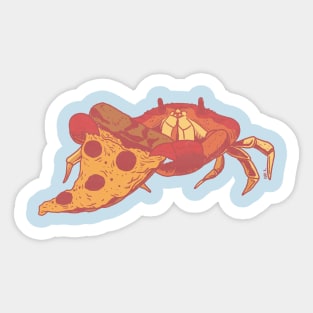 Pizza Crab Sticker